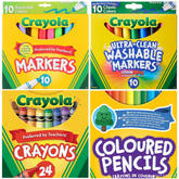 Crayola 3 Set Assorted Style Marker Crayon Color Pencil